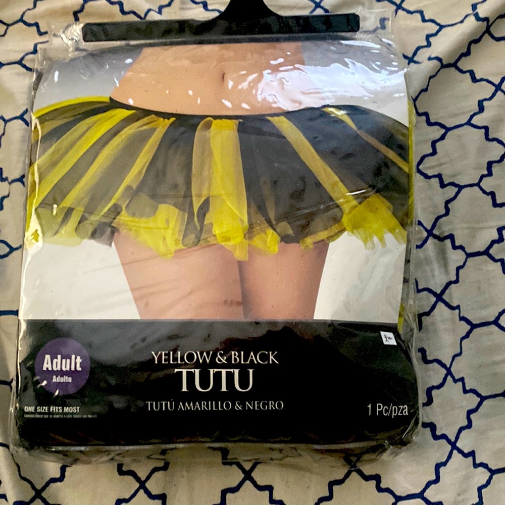 Yellow and black adult costume tutu